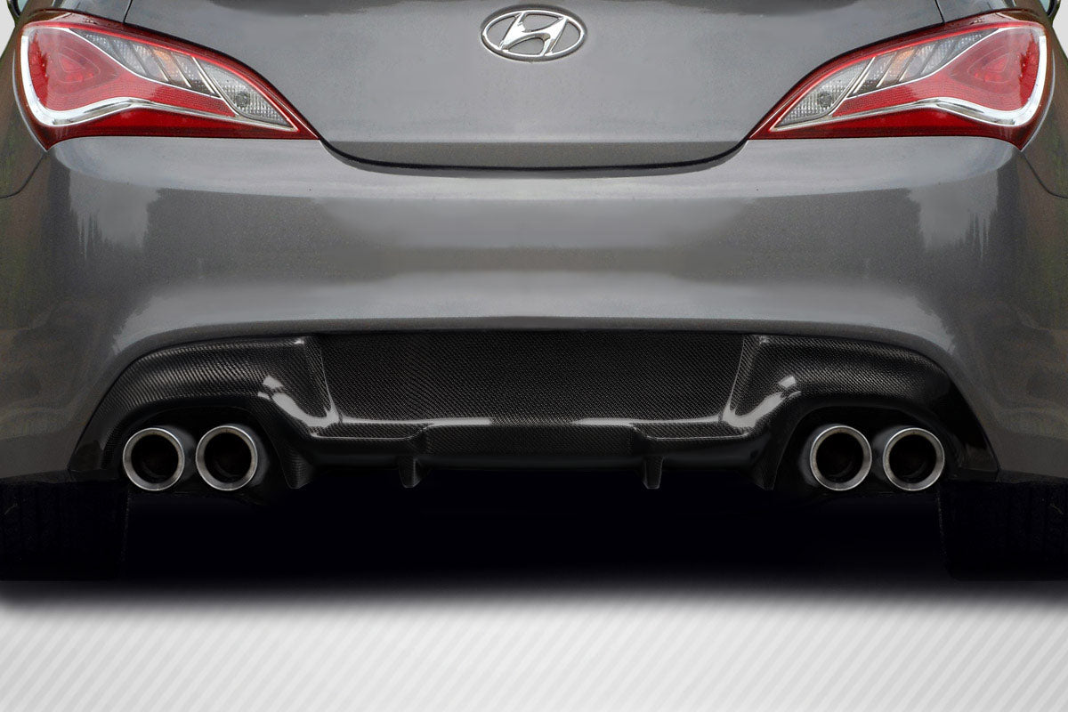 Carbon Creations Twins Rear Lip Add On Spoiler Compatible With 2010-2016 Hyundai Genesis - 1 Piece - 117967