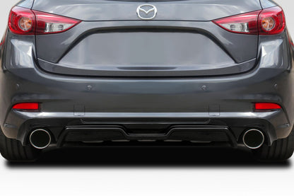 Extreme Dimensions Duraflex MKS Rear Lip Add On Spoiler Compatible With 2017-2018 Mazda Mazda 3 - 1 Piece - 117970