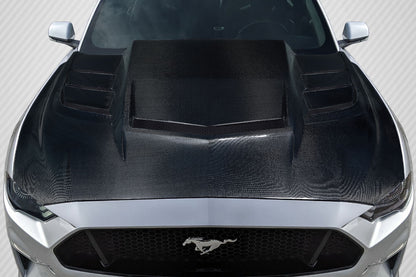 Carbon Creations Interceptor Hood Compatible With 2018-2023 Ford Mustang - 1 Piece - 118047
