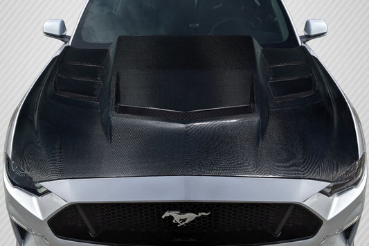 Carbon Creations Interceptor Hood Compatible With 2018-2023 Ford Mustang - 1 Piece - 118047
