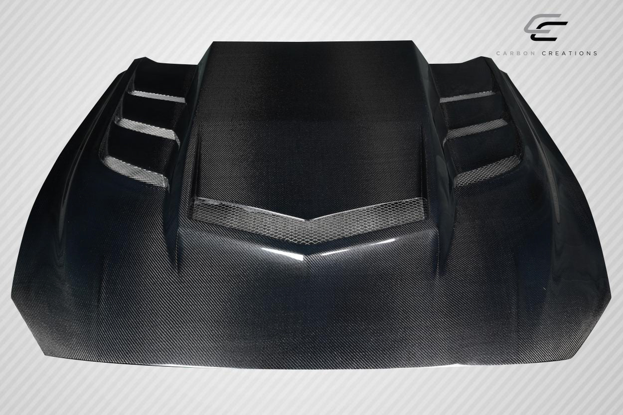 Carbon Creations Interceptor Hood Compatible With 2018-2023 Ford Mustang - 1 Piece - 118047