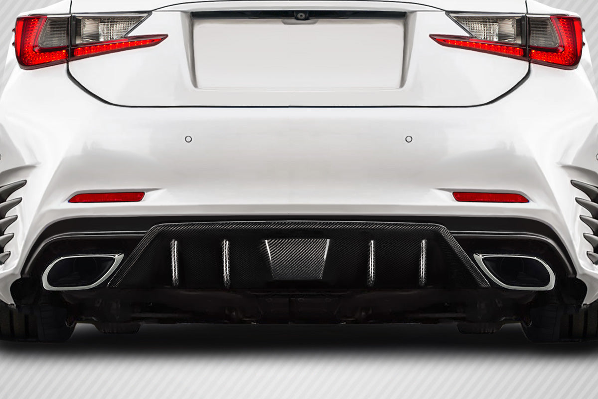 Carbon Creations Downforce Aero Rear Lip Add On Spoiler Compatible With 2015-22 Lexus RC-F - 1 Piece - 118075