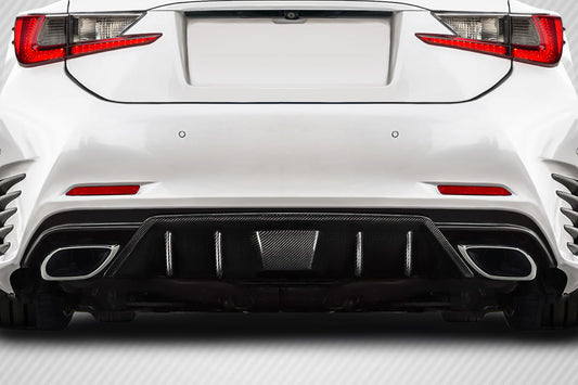 Carbon Creations Downforce Aero Rear Lip Add On Spoiler Compatible With 2015-22 Lexus RC-F - 1 Piece - 118075