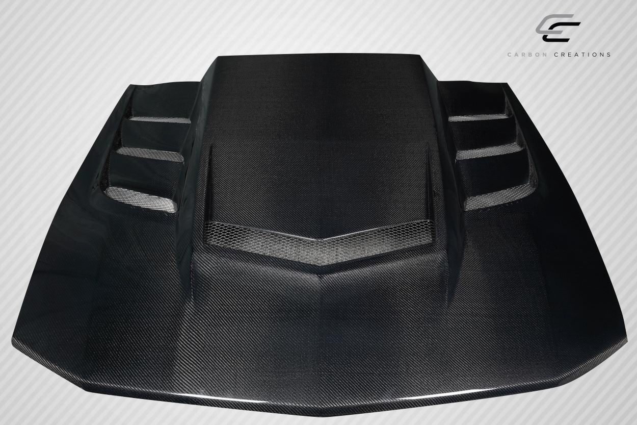 Carbon Creations Interceptor Hood Compatible With 2005-2009 Ford Mustang - 1 Piece - 118077