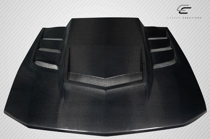 Carbon Creations Interceptor Hood Compatible With 2005-2009 Ford Mustang - 1 Piece - 118077