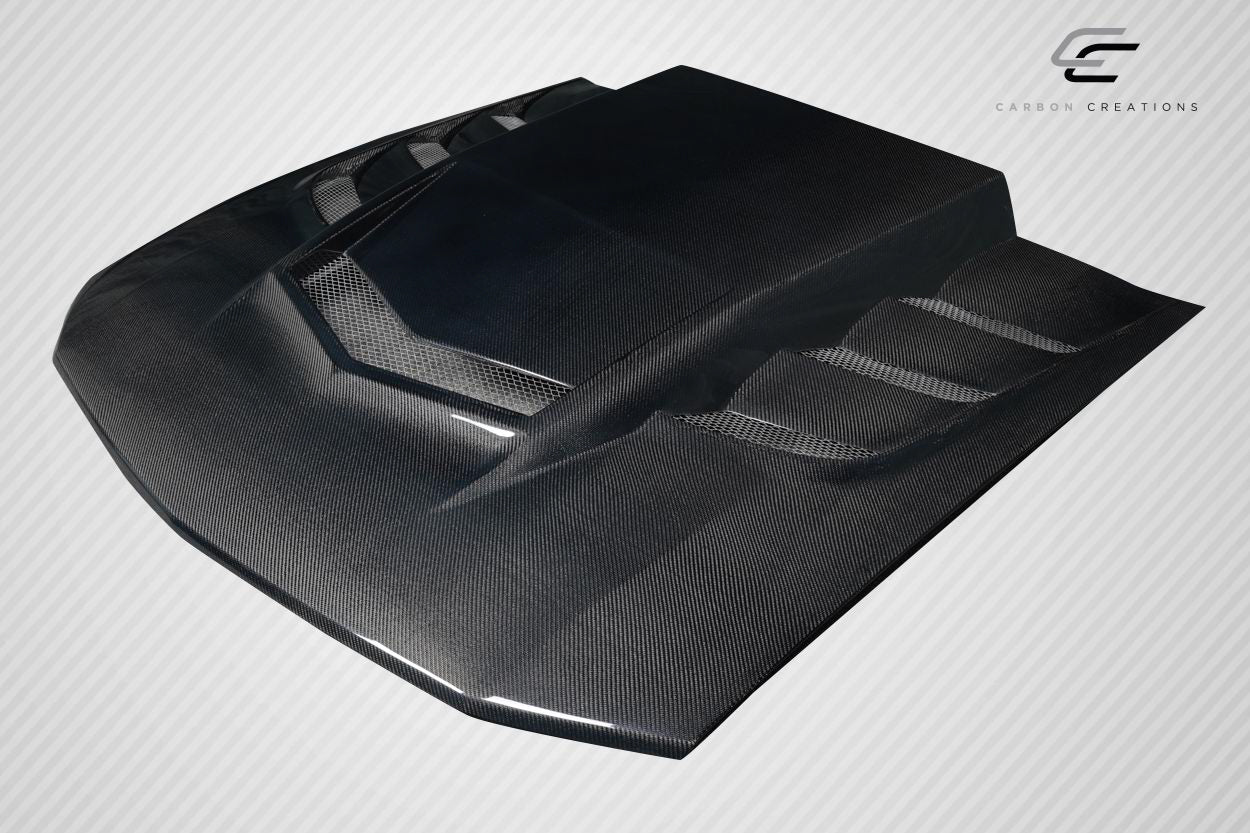 Carbon Creations Interceptor Hood Compatible With 2005-2009 Ford Mustang - 1 Piece - 118077