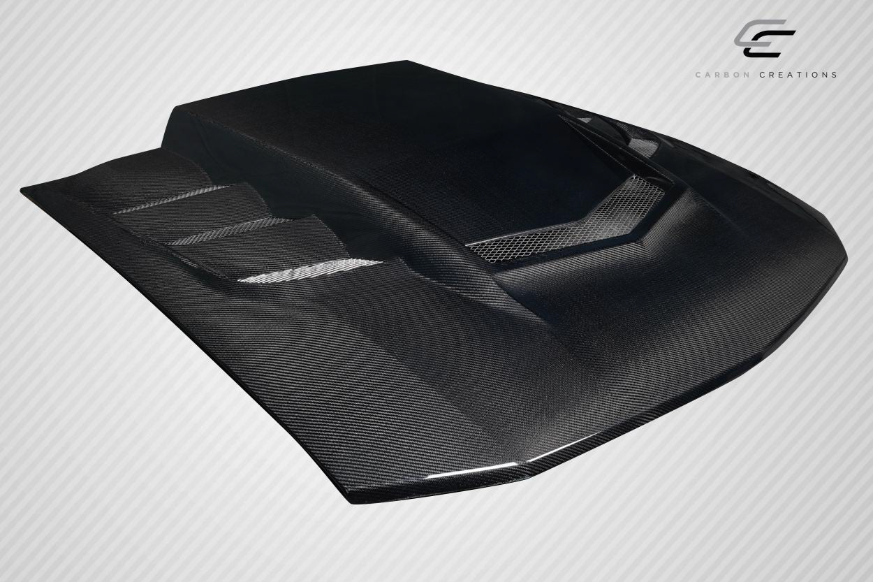 Carbon Creations Interceptor Hood Compatible With 2005-2009 Ford Mustang - 1 Piece - 118077