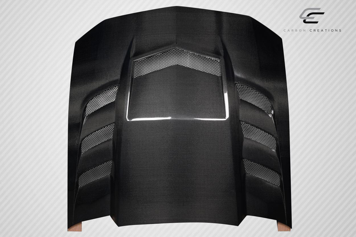 Carbon Creations Interceptor Hood Compatible With 2005-2009 Ford Mustang - 1 Piece - 118077