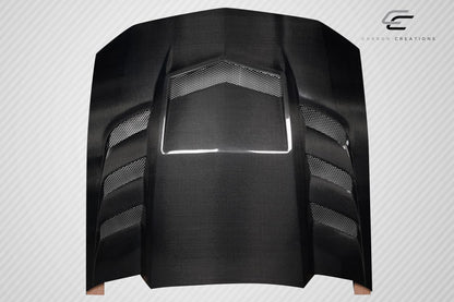 Carbon Creations Interceptor Hood Compatible With 2005-2009 Ford Mustang - 1 Piece - 118077