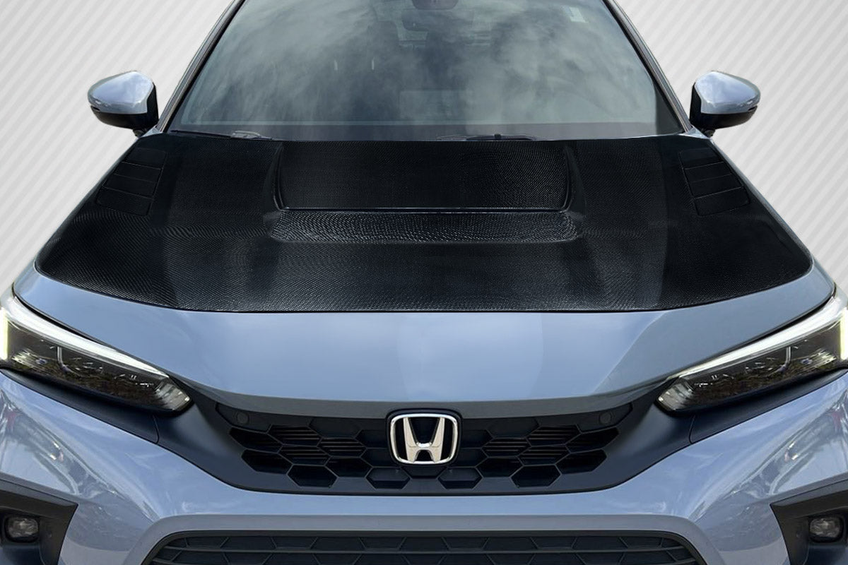 Carbon Creations JS Hood Compatible With 2022-2023 Honda Civic - 1 Piece - 118116