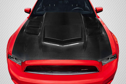 Carbon Creations Interceptor Hood Compatible With 2013-2014 Ford Mustang - 1 Piece - 118126