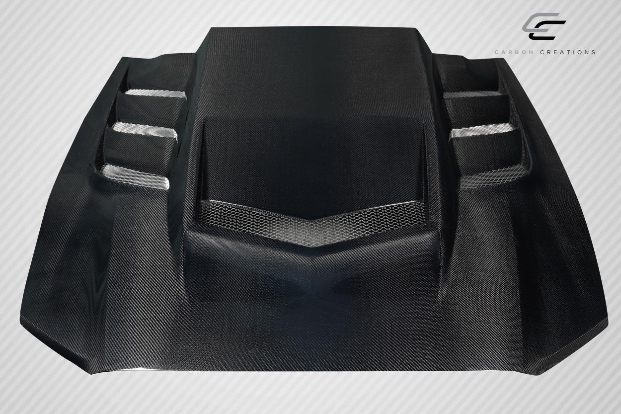 Carbon Creations Interceptor Hood Compatible With 2013-2014 Ford Mustang - 1 Piece - 118126