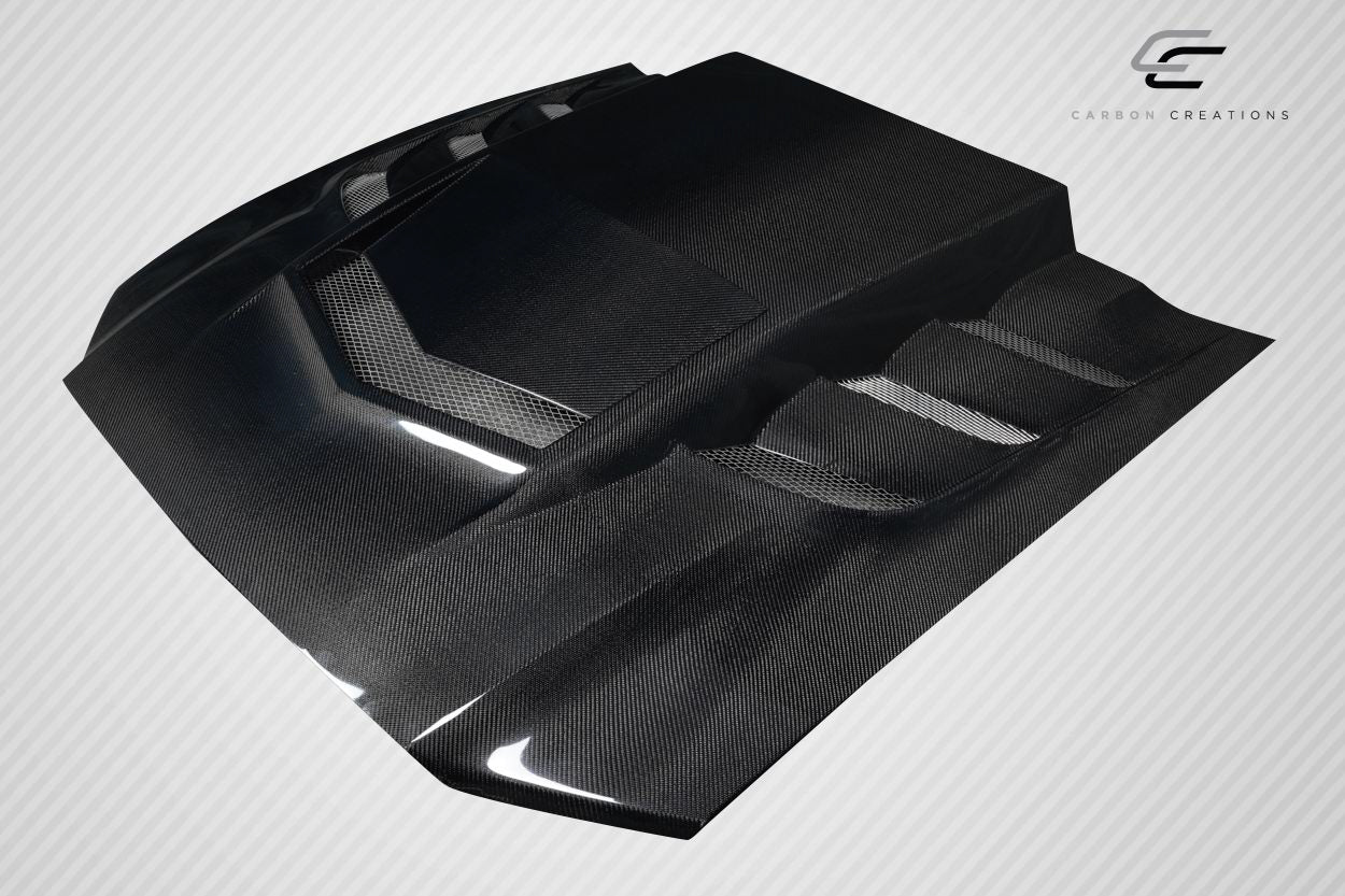 Carbon Creations Interceptor Hood Compatible With 2013-2014 Ford Mustang - 1 Piece - 118126