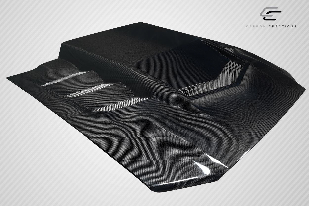 Carbon Creations Interceptor Hood Compatible With 2013-2014 Ford Mustang - 1 Piece - 118126