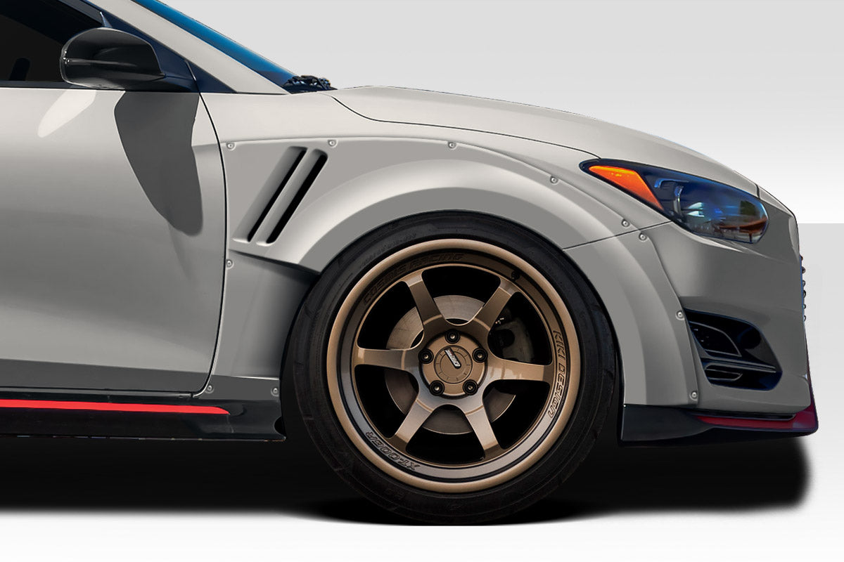 Extreme Dimensions Duraflex Aerotune Front Fenders Flare Compatible With 2019-2023 Hyundai Veloster - 6 Piece - 118127