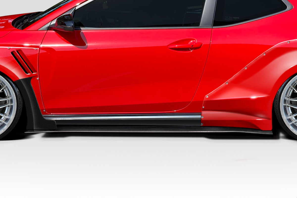 Extreme Dimensions Duraflex Aerotune Sideskirts Compatible With 2019-2023 Hyundai Veloster - 2 Piece - 118131