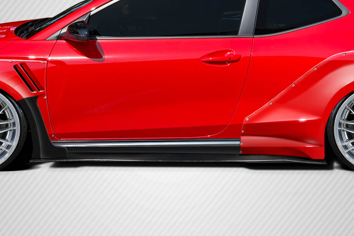 Carbon Creations Aerotune Sideskirts Compatible With 2019-23 Hyundai Veloster - 2 Piece - 118132