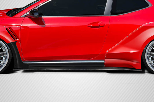 Carbon Creations Aerotune Sideskirts Compatible With 2019-23 Hyundai Veloster - 2 Piece - 118132