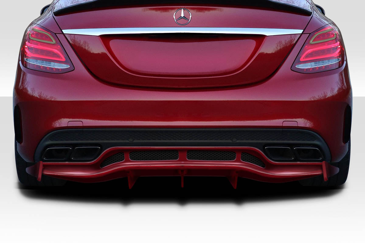 Extreme Dimensions Duraflex Weaver Rear Lip Add On Spoiler Compatible With 2015-2021 Mercedes C Class - 3 Piece - 118171