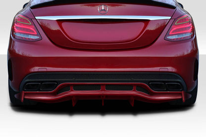 Extreme Dimensions Duraflex Weaver Rear Lip Add On Spoiler Compatible With 2015-2021 Mercedes C Class - 3 Piece - 118171