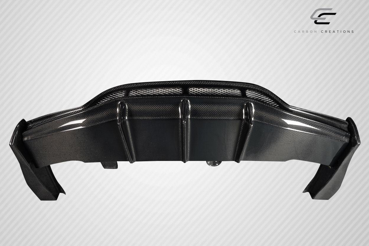 Carbon Creations Weaver Rear Lip Add On Spoiler Compatible With 2015-21 Mercedes C Class - 3 Piece - 118172