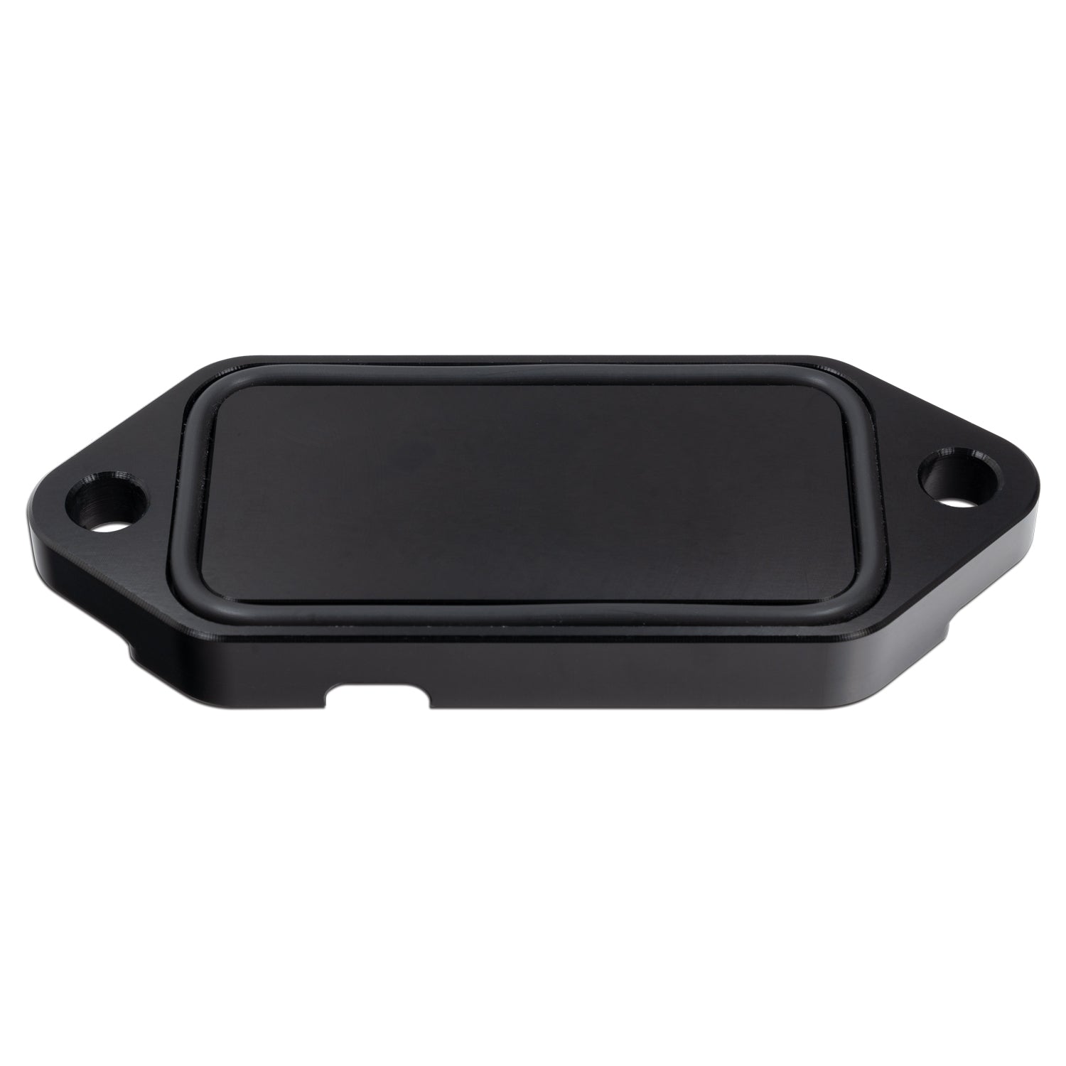 2001-2024 GM 6.6L Duramax Coolant Block-Off Plate - Billet Aluminum - Black ppepower