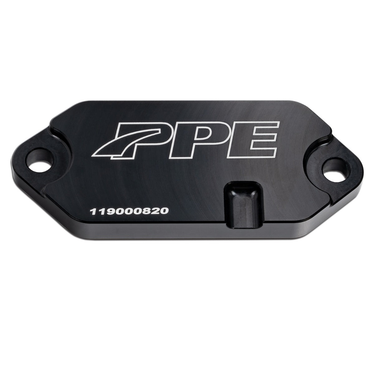2001-2024 GM 6.6L Duramax Coolant Block-Off Plate - Billet Aluminum - Black ppepower
