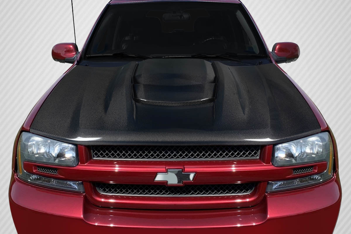 Carbon Creations Replacement for 2002-2008 Chevrolet Trailblazer ZR1 V2 Look Hood - 1 Piece - 119055