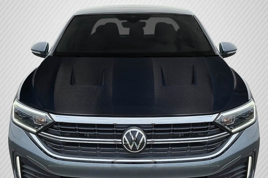 Carbon Creations Replacement for 2019-2024 Volkswagen Jetta Stinger Hood - 1 Piece - 119059