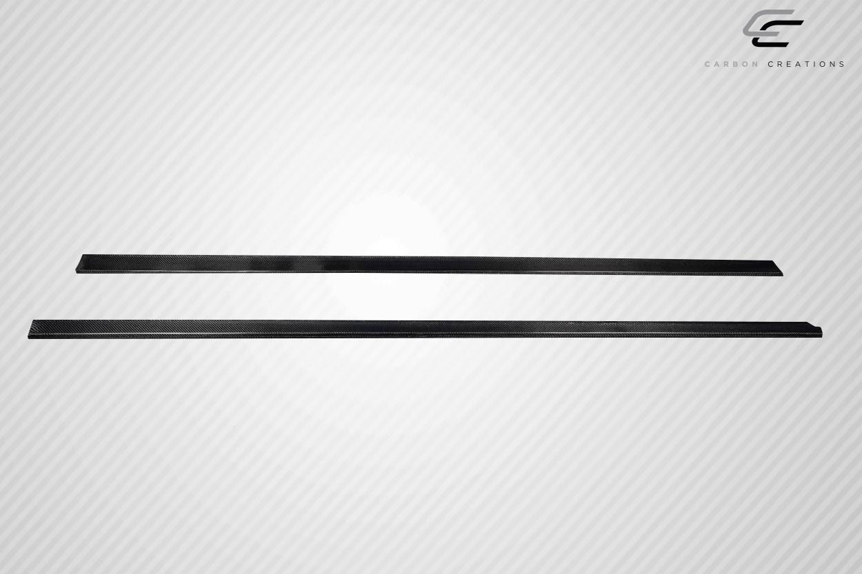 Carbon Radian Side Skirts Compatible With 2008-2014 Mercedes Benz C Class - 2 Piece - 119093