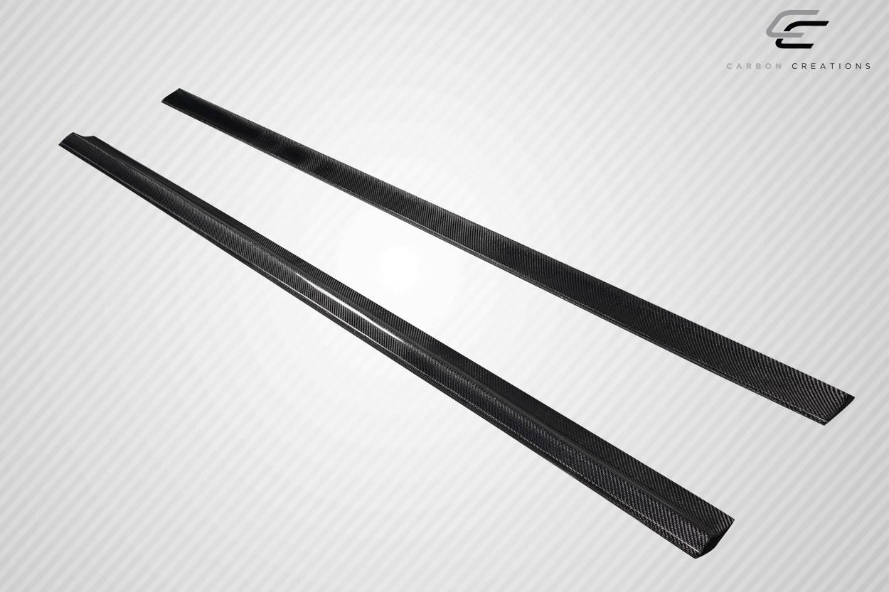 Carbon Radian Side Skirts Compatible With 2008-2014 Mercedes Benz C Class - 2 Piece - 119093