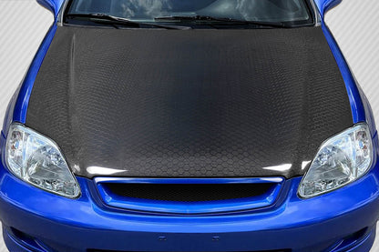 Carbon Creations Geo6ix Dritech OEM Look Hood Compatible With 1999-2000 Honda Civic - 1 Piece - 119199
