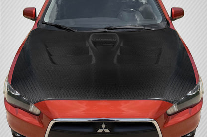 Carbon Geo6ix GT Concept Hood Compatible With 2008-2017 Mitsubisihi Lancer/EVO - 1 Piece - 119200