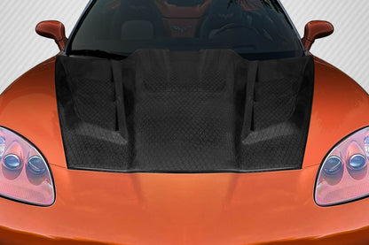 Carbon Geo6ix ZR Edition 2 Hood Compatible With 2005-2013 Chevrolet Corvette - 1 Piece - 119202