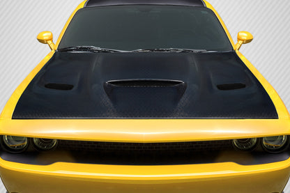 Carbon Creations Geo6ix Dritech Hellcat Hood Compatible With 2008-2023 Dodge Challenger - 1 Piece - 119204