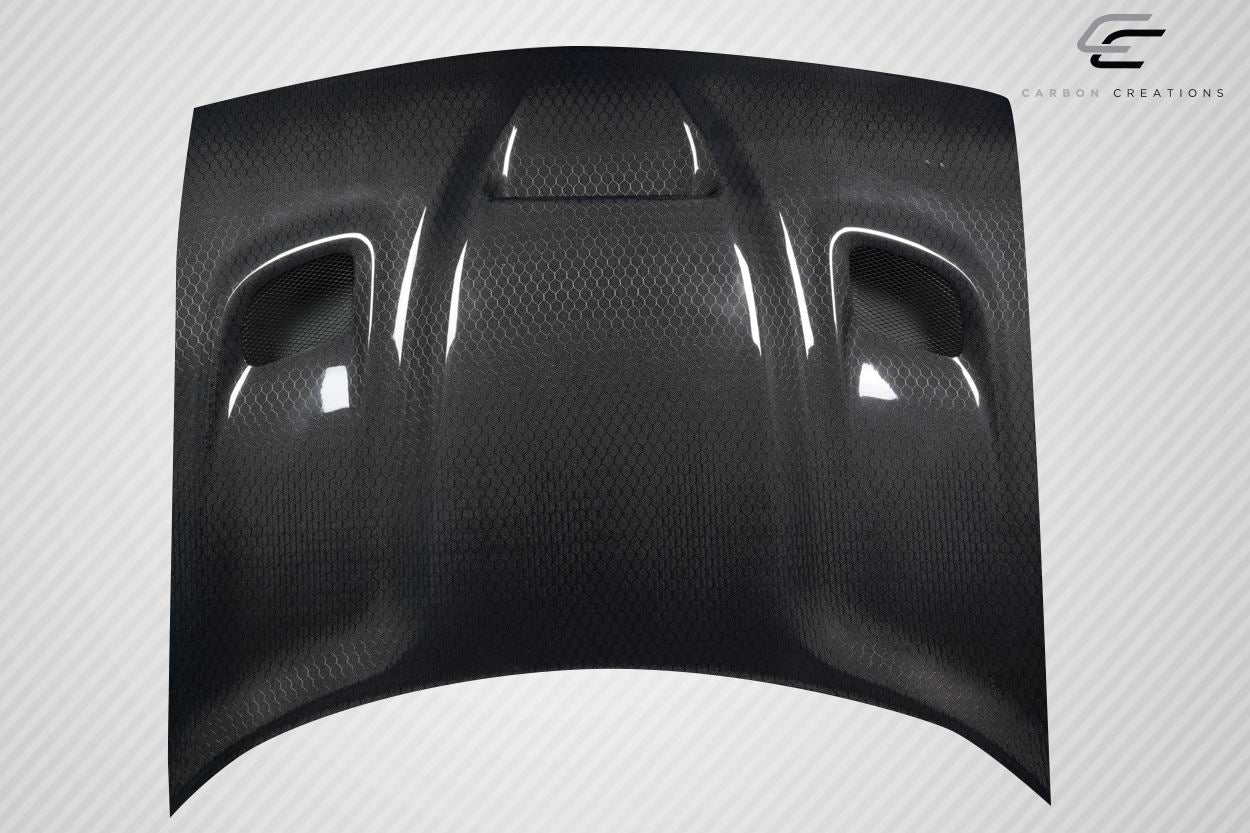 Carbon Creations Geo6ix Dritech Hellcat Hood Compatible With 2008-2023 Dodge Challenger - 1 Piece - 119204