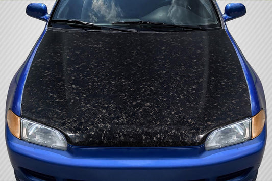 Carbon AeroForge OEM Look Hood Compatible With 1992-95 Honda Civic 2DR/HB - 1 Piece - 119234