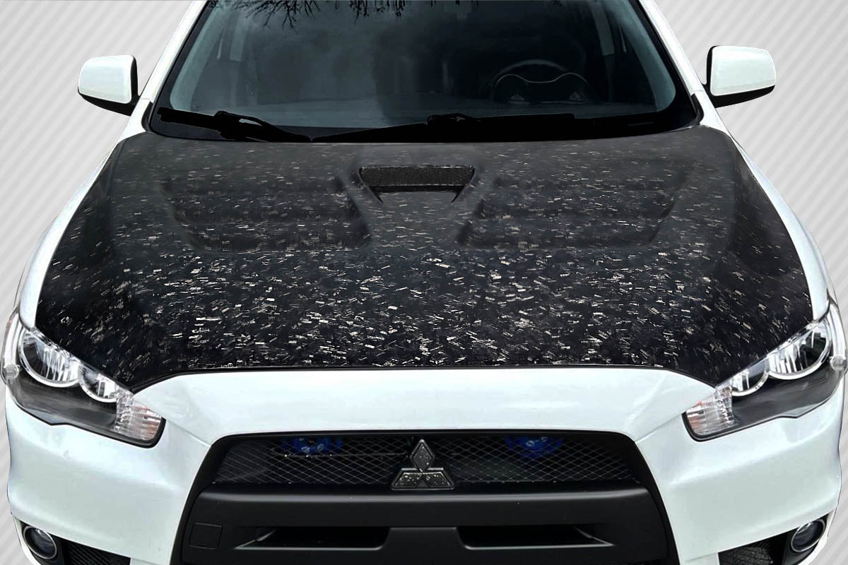 Carbon AeroForge GT Concept Hood Compatible With 2008-2017 Mitsubishi Lancer/Evolution - 1 Piece - 119236