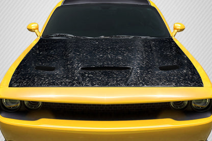 Carbon AeroFroge Hellcat Look Hood Compatible With 2008-2023 Dodge Challenger - 1 Piece - 119240