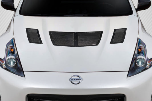 Carbon Creations GT1 Hood Vents Compatible With 2009-2020 Nissan 370Z Z34 - 3 Piece - 119814