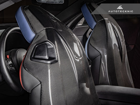 AutoTecknic Dry Carbon Full Seat Back Cover Set - BMW G42 M240I
