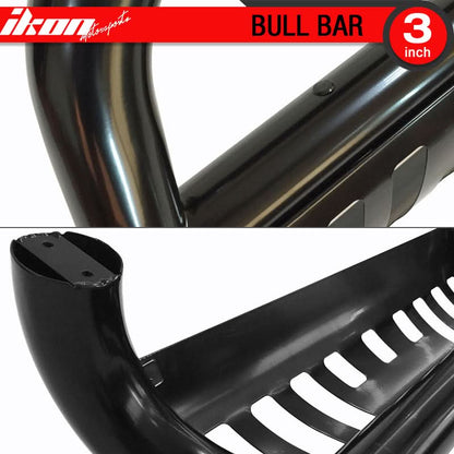 2007-2014 Silverado Sierra 2500 3500HD 3" Tublar Black Bull Bar Steel