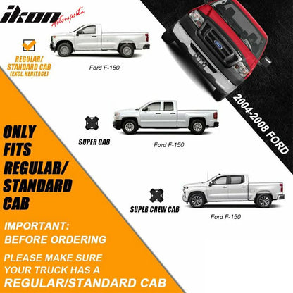 2004-2008 Ford F150 Regular Cab 4" Oval Chrome Running Board Stainless