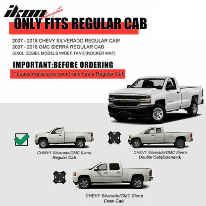 Fits 07-18 Silverado GMC Sierra 5In Steel Side Steps Bars