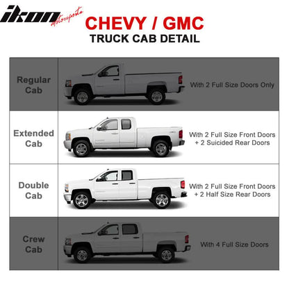 2007-2018 Chevy Silverado GMC Sierra Ext Cab Oval Running Board Steel