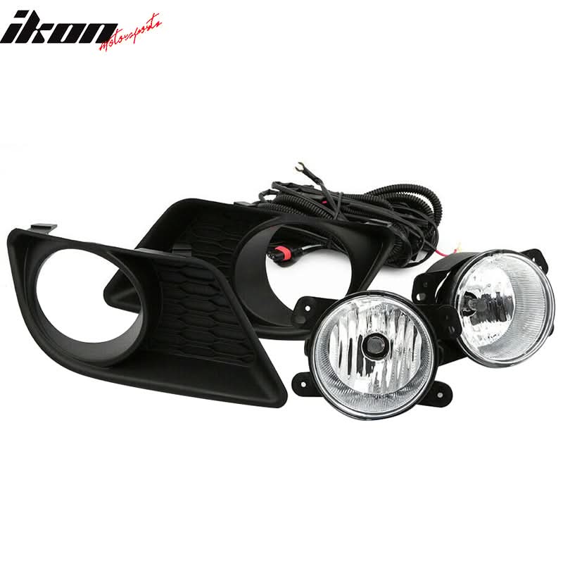 Fits 11-14 Dodge Charger Bumper Assembly Fog Light w/ Bulbs Clear Lens