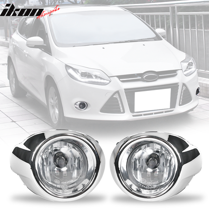 2012-2014 Ford Focus Factory Style Clear Lens Bumper Fog Light ABS