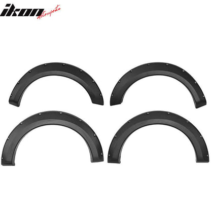 1999-2007 Ford F250 F350 HD Black Pocket Style Fender Flares ABS