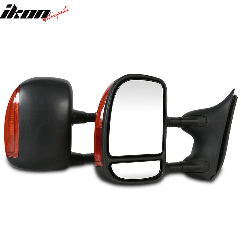1999-2007 Ford F250 F350 Telescoping Power Tow Mirrors Turn Signal ABS