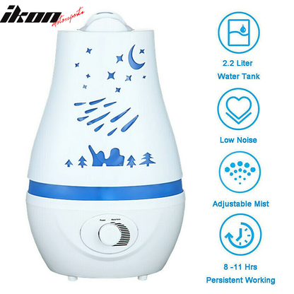 2.2L Ultrasonic Home Humidifier Air Diffuser Purifier Lonizer Atomizer
